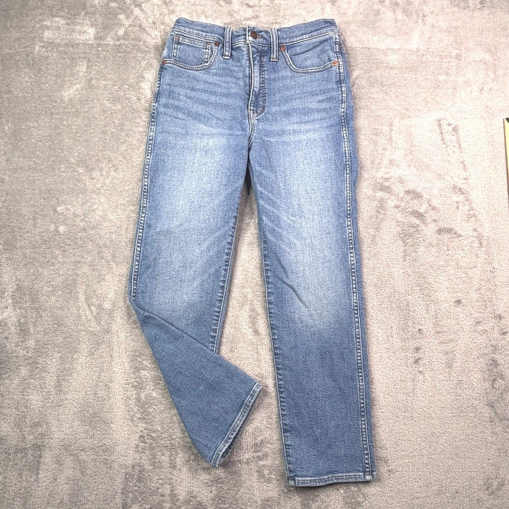 Madewell Stovepipe High Rise Straight Leg Jeans‎ Medium Wash Blue Womens 27